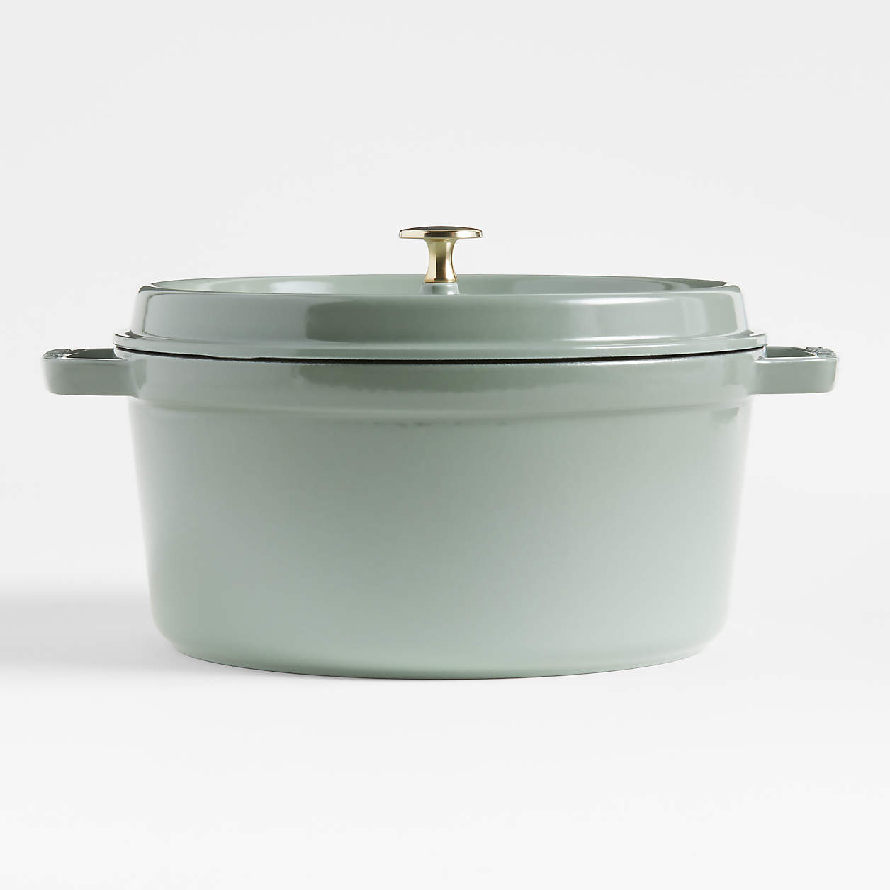 Staub 7-Qt. Eucalyptus Round Cocotte + Reviews | Crate & Barrel | Crate & Barrel