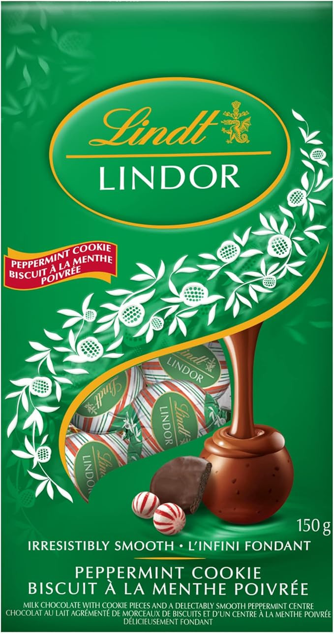 Lindt LINDOR Peppermint Cookie Milk Chocolate Truffles, 150-Gram Bag | Amazon (CA)