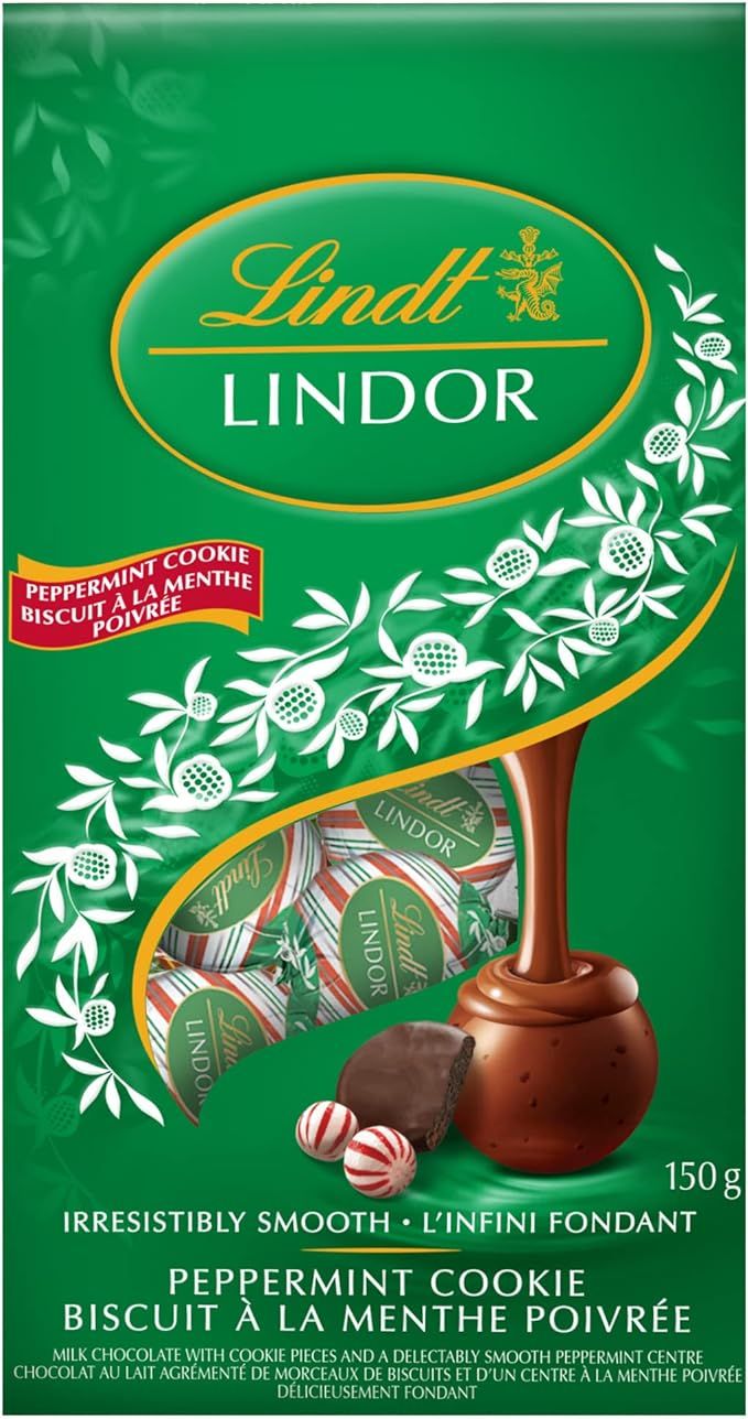 Lindt LINDOR Peppermint Cookie Milk Chocolate Truffles, 150-Gram Bag | Amazon (CA)