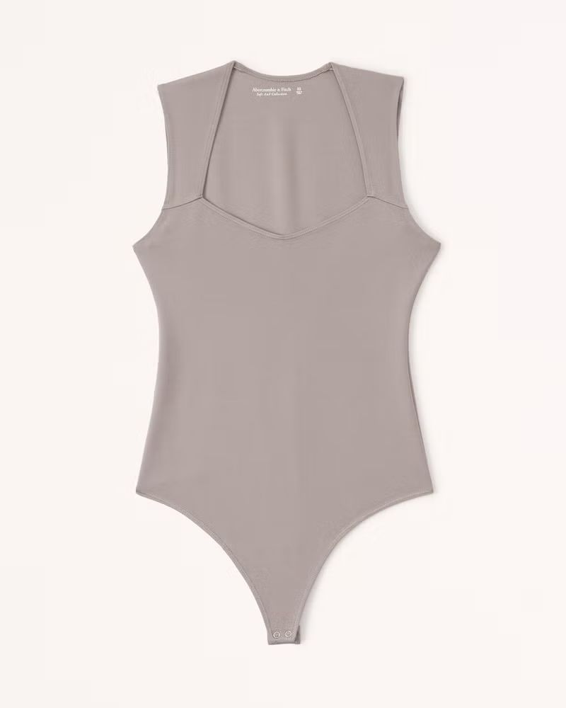 Ponte V-Neck Portrait Bodysuit | Abercrombie & Fitch (US)