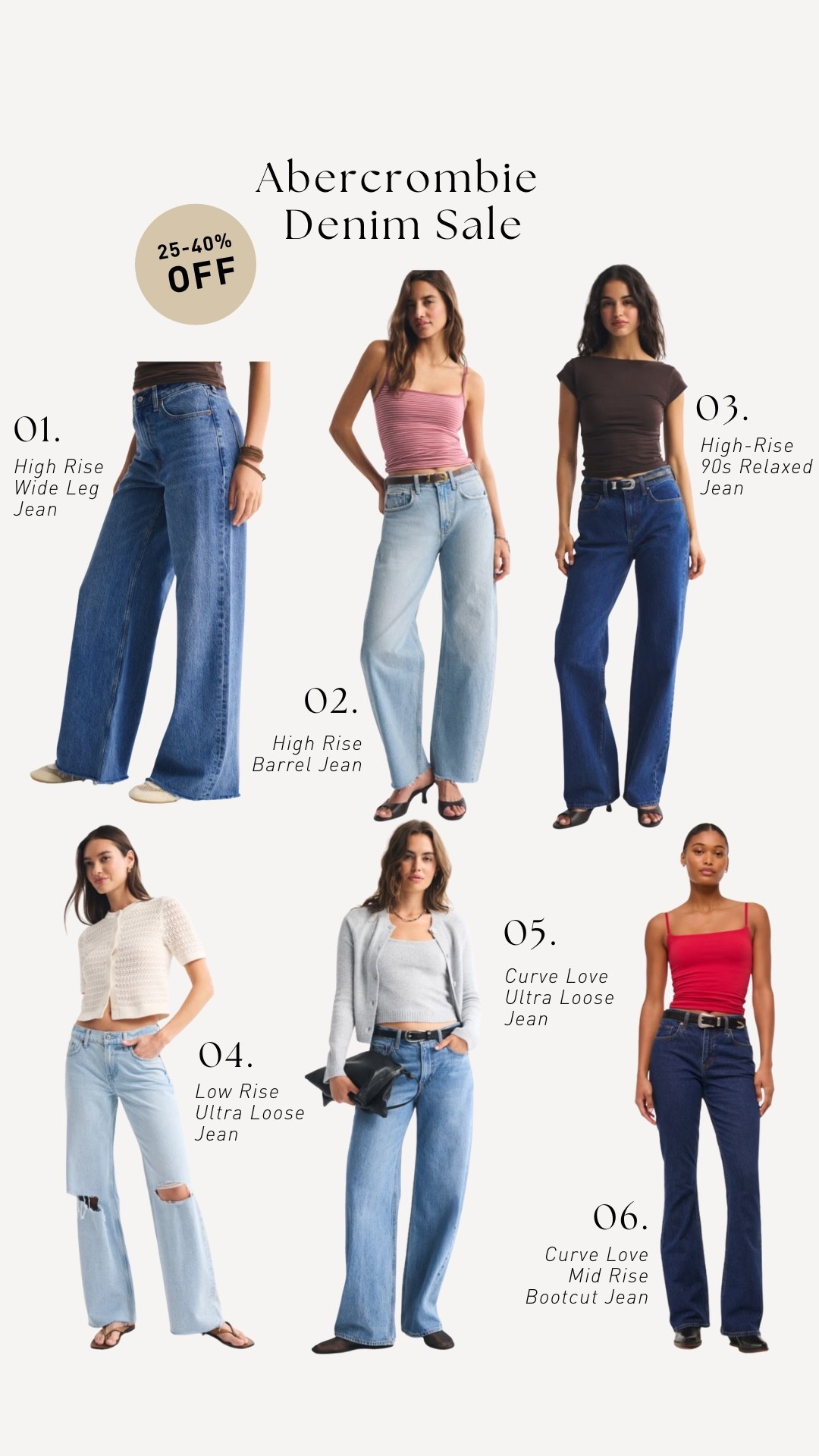 Abercrombie has the best jeans and most are on sale for under $70 right now! Linking some of my all-time favorites ❤️ TTS! #denim #abercrombiesale #jeans