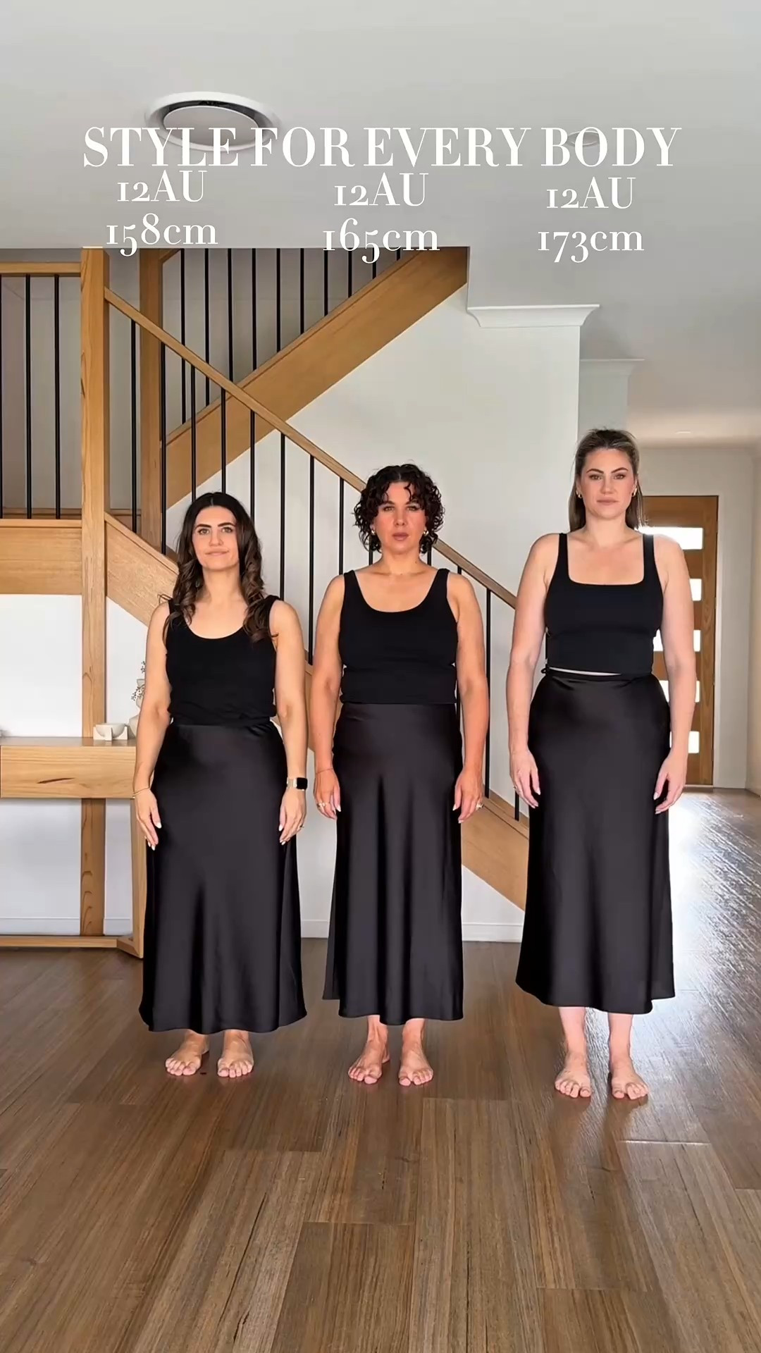 STYLE FOR EVERY BODY | Proportions can change how a piece looks and fits MORE than size. So we’re showing you how one outfit looks on different heights and proportions even though we’re the same size. 

Satin midi skirts are such a fun and versatile option, however finding the perfect one for you can be tricky! 

SIZING
Dianne: Size 12 | 12DD | wears size 12
Rachael: Size 12 | 14E | wears size 12.
Julia: Size 12 | 12E | wears size 12.

See IG stories/highlight for more in depth sizing information.

One thing so many of you ladies tell me daily is how hard it is to shop online... and the biggest issue is not being able to visualise how a piece will sit on you when you’re a different height, shape or size to the model. Which is often.

Please pop a comment below, and let us know which style/brand you’d like to see next!

Rachael x

#stylewithcsvp #champagnesilvousplait #personalstylist #brisbanestylist #asistylist #personalshopper #styleforeverybody  

#LTKaustralia #LTKstyletip #LTKcurves