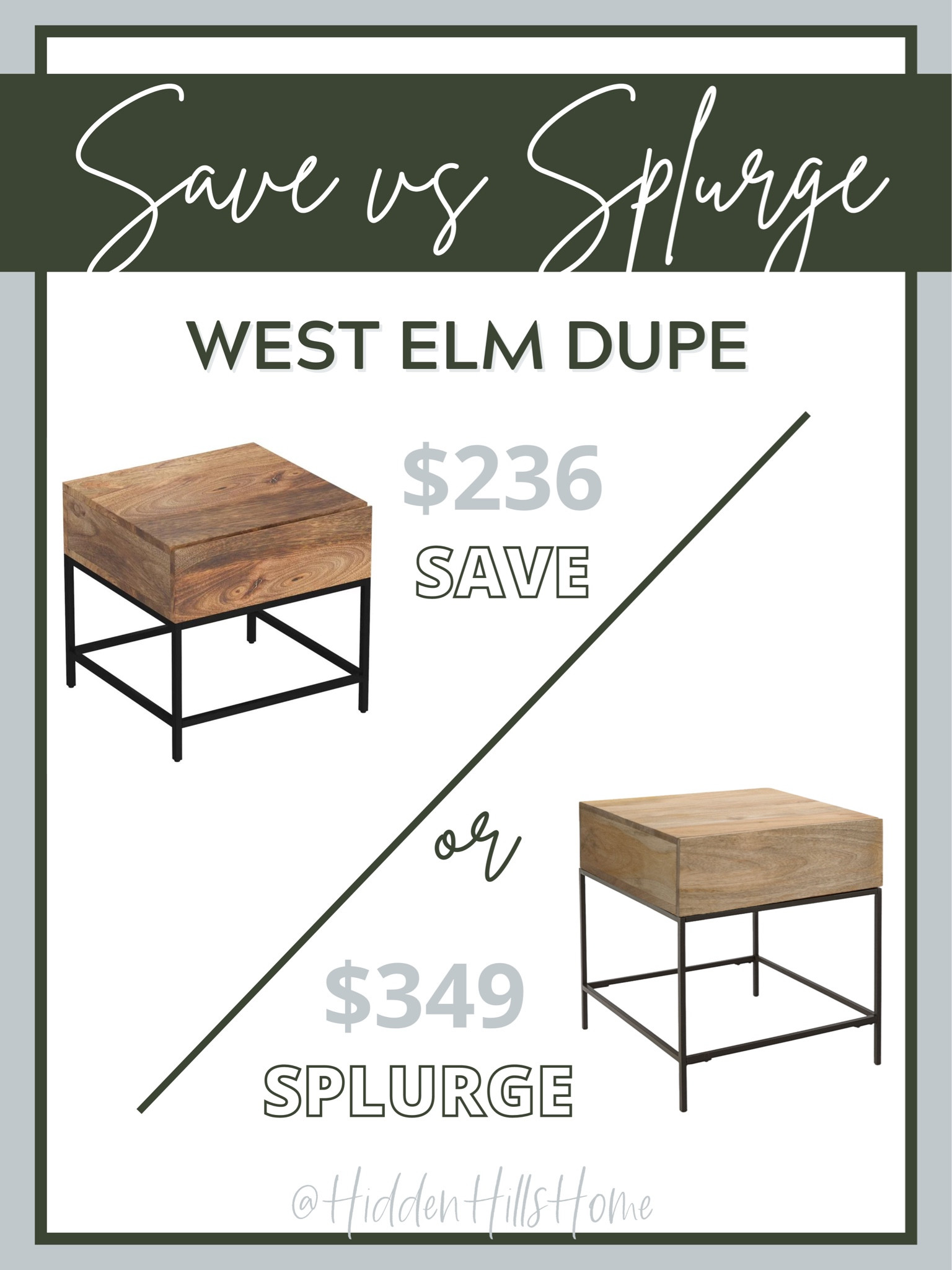 Nightstands, west elm dupe, home decor dupe, save vs splurge, bedroom sale #sale #nightstands #homedecor

#LTKhome #LTKCyberweek #LTKsalealert