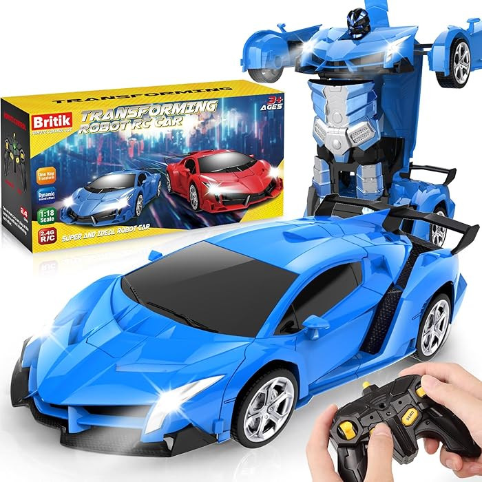Transform Remote Control Car Toy for Kids 4-8, Remote Control Car for Boys 4-7, Transform Cars fo... | Amazon (US)