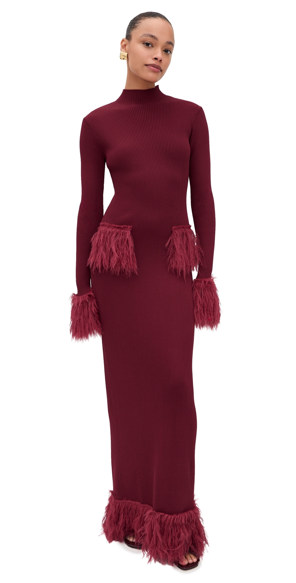 Yellow the Label Milli Knit Dress Burgundy L | Shopbop