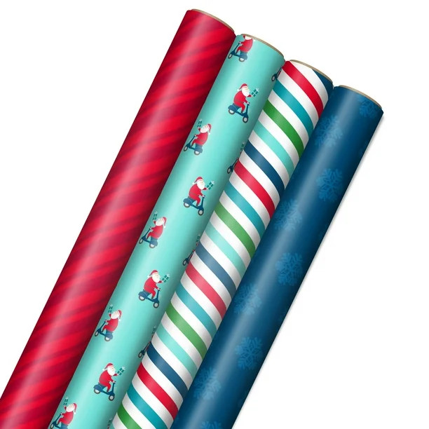 Hallmark Multi-color Paper Gift Wrap Papers, (4 Rolls) 160 sq ft. - Walmart.com | Walmart (US)