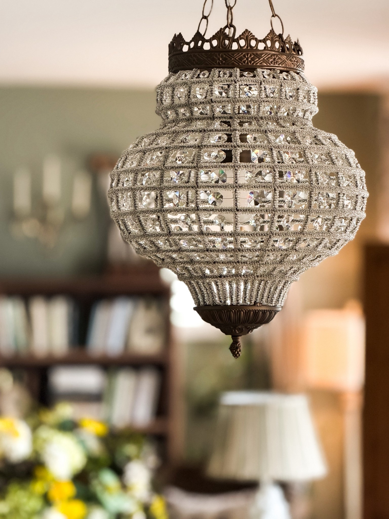 One of my most favorite chandeliers over our breakfast nook. @Antique Farm House 

#LTKHome