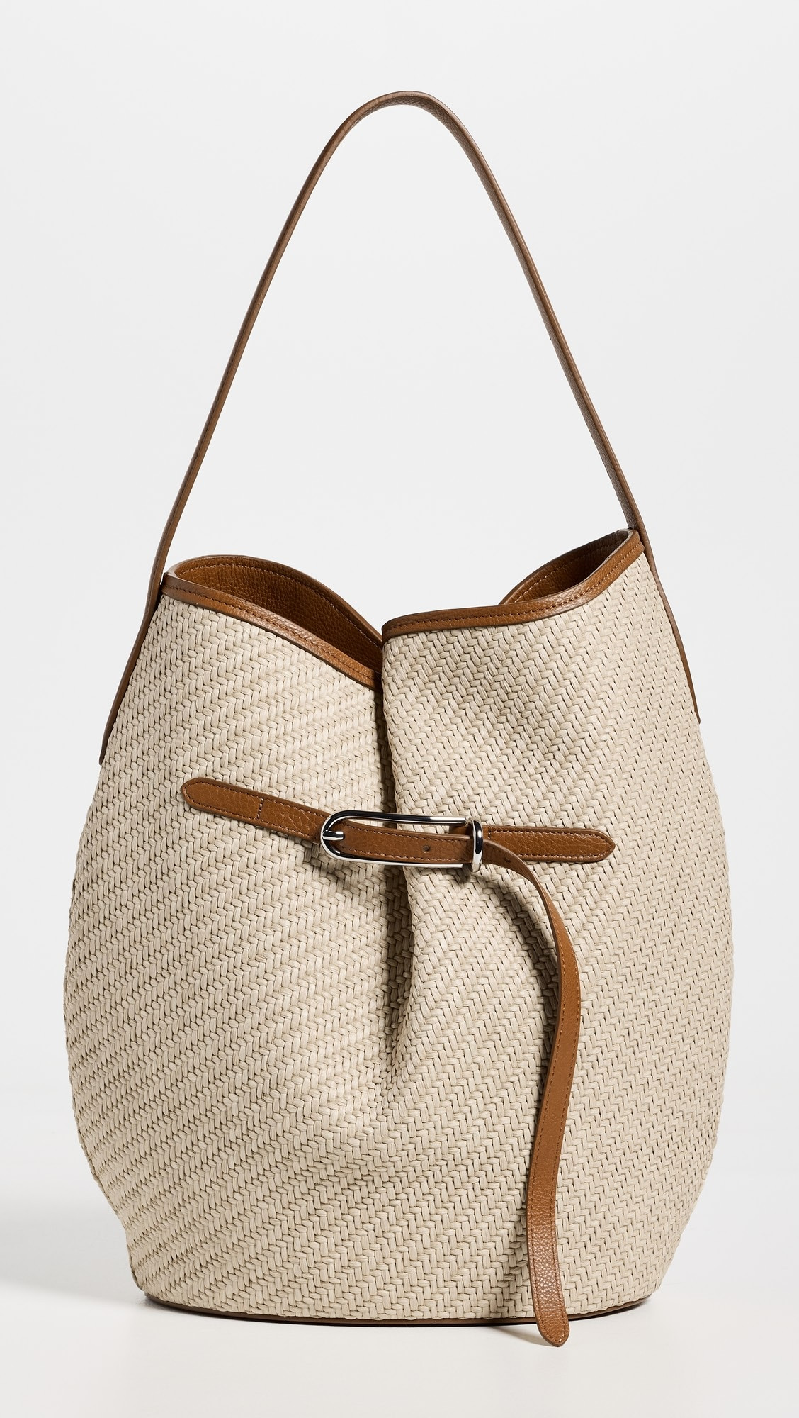 Belted Large Raffia Bucket Bag | Shopbop