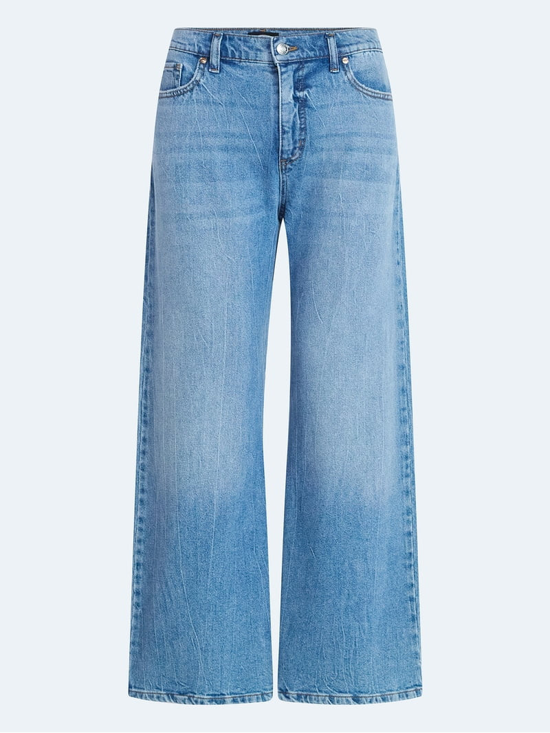 Scoop Women's Wide Leg Low Slung Jeans, 29" Inseam, Sizes 0-20 | Walmart (US)