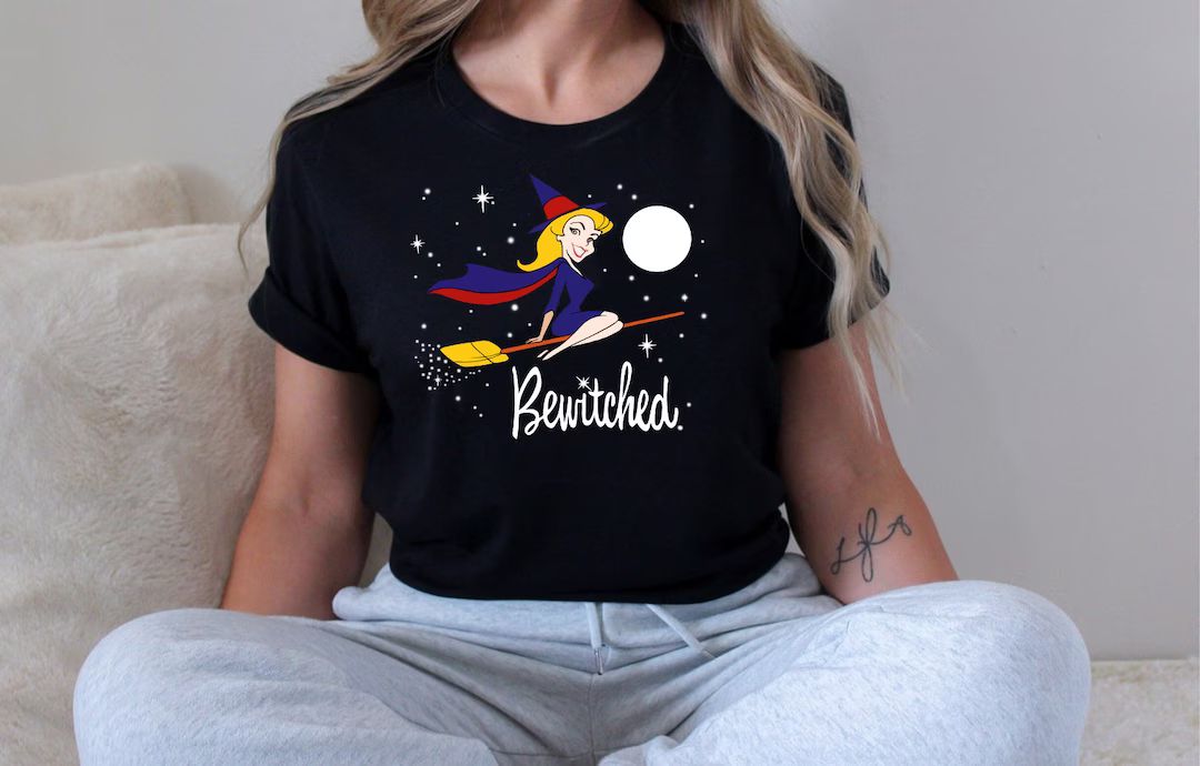 Bewitched Cartoon Witch Logo Classic Retro TV Show T Shirt - Etsy | Etsy (US)