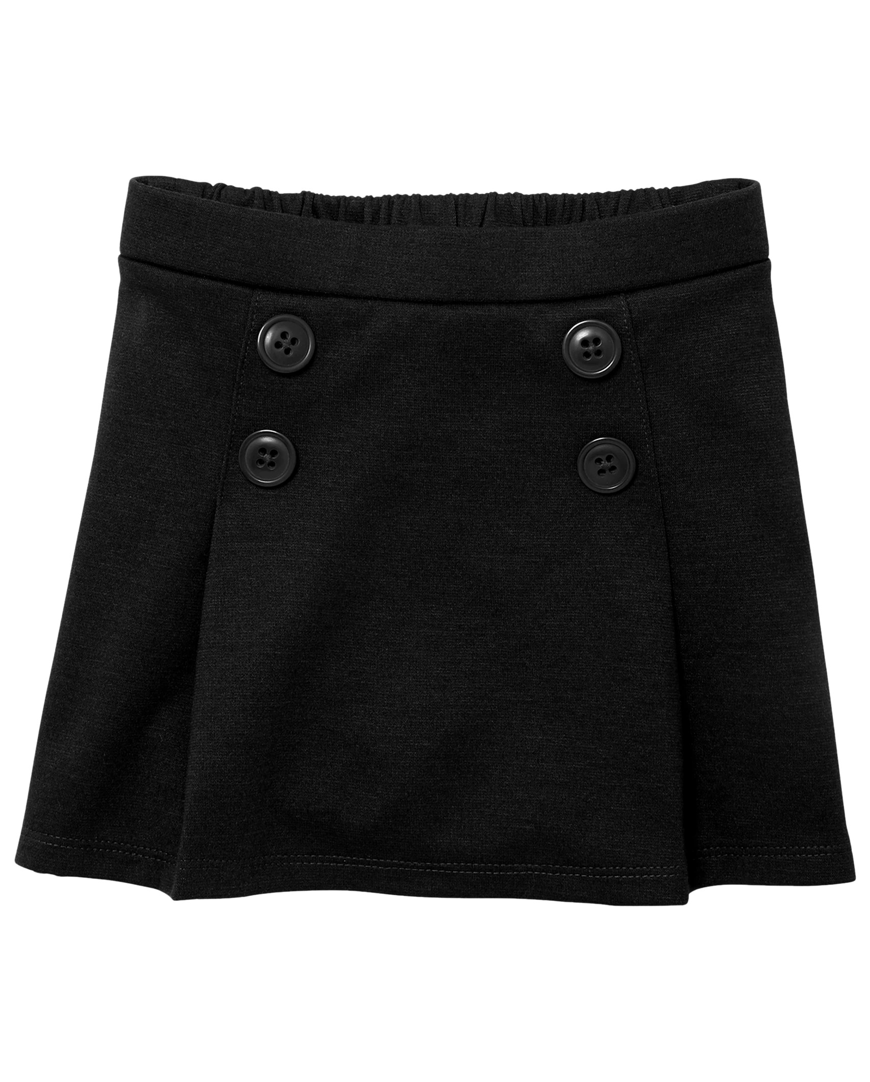 Toddler Girls Uniform Ponte Knit Button Skort - sandy | The Children's Place