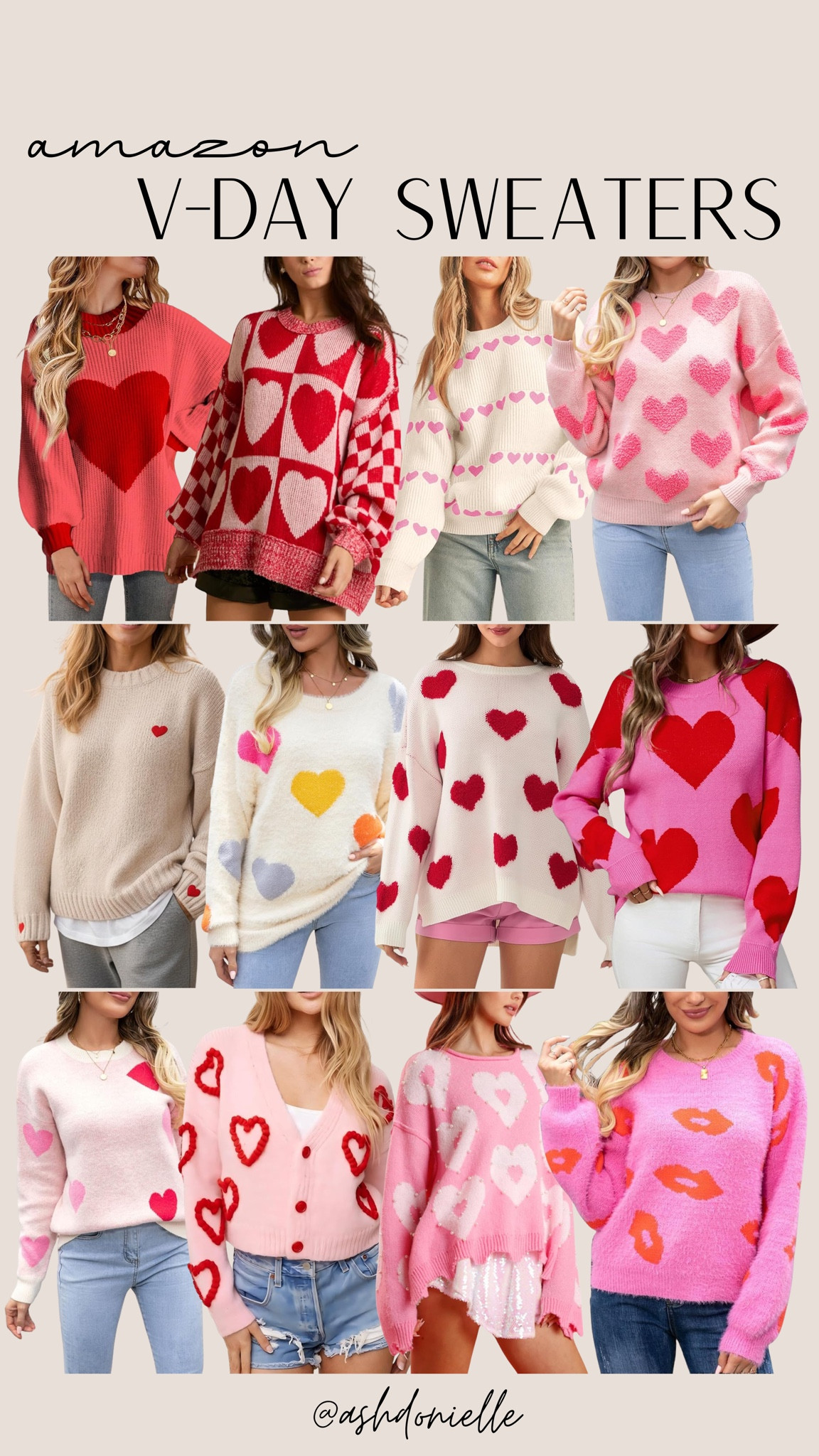Amazon Valentine’s Day sweaters

heart print sweaters
romantic knit tops
pink and red pullovers
cozy love-themed knits
chic Valentine sweaters
soft pastel cardigans
cute date night sweaters
festive cold-weather tops

#LTKootd #LTKSaleAlert #LTKSeasonal