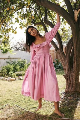 Free People Oasis Printed Midi Dress Size M | eBay US