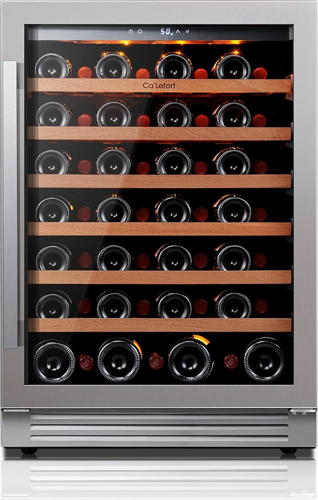 Ca'Lefort 24 Inch Wine Fridge, 54 Bottle Wine Cooler Refrigerator, 40-65°F Wine Refrigerator Gla... | Amazon (US)