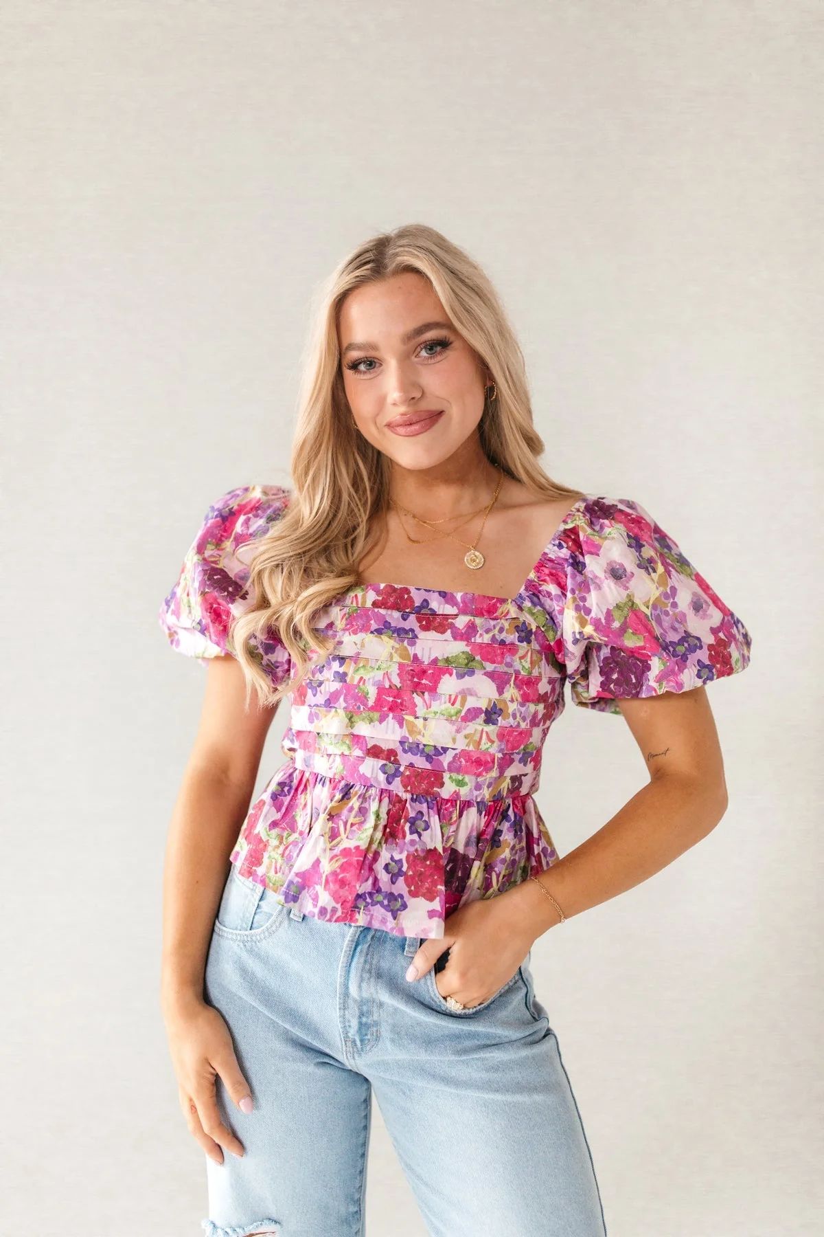 Krissy Pink Floral Top | The Post