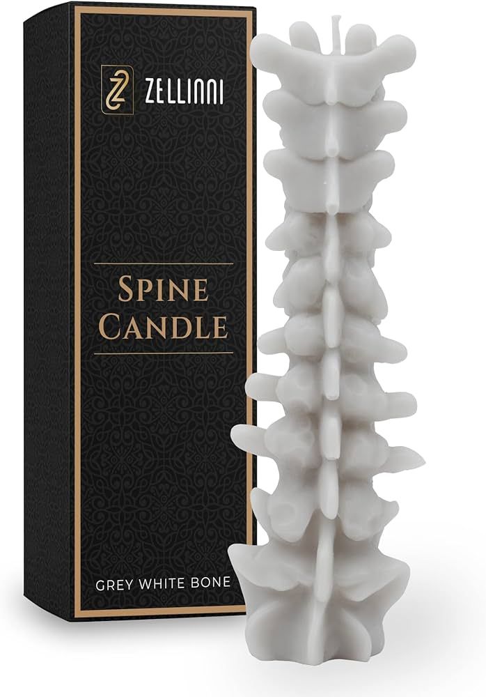 Spine Candle for Halloween Decor - Premium Unscented Soy Candle w/Cotton Wick for Clean Burn - Go... | Amazon (US)