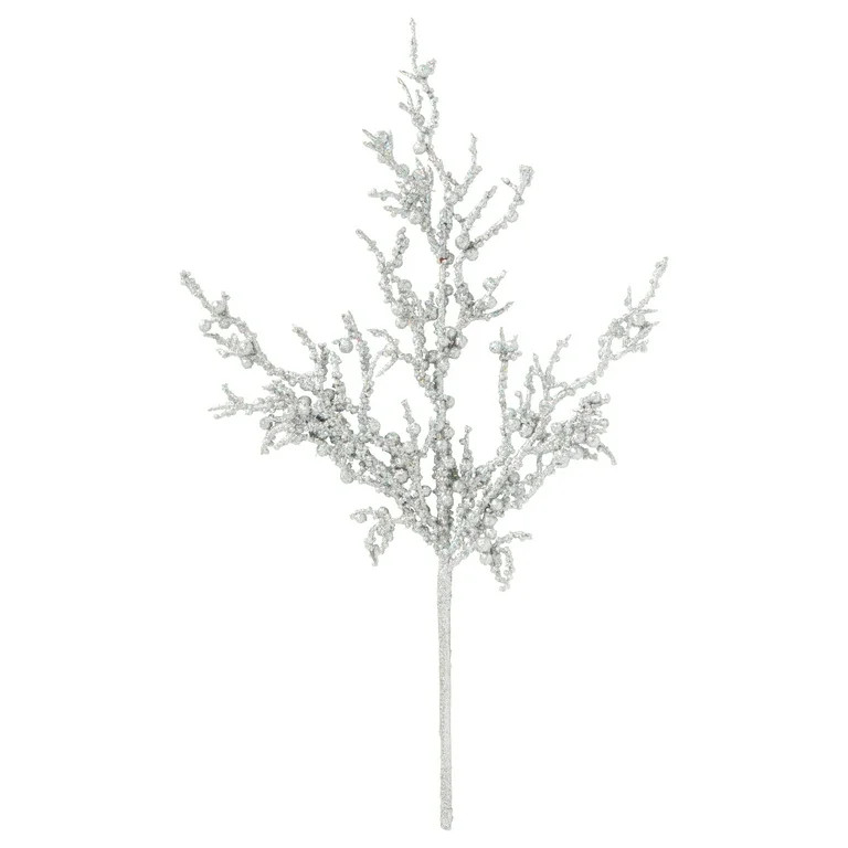 Silver Glitter Christmas Pick, 16 in, by Holiday Time | Walmart (US)