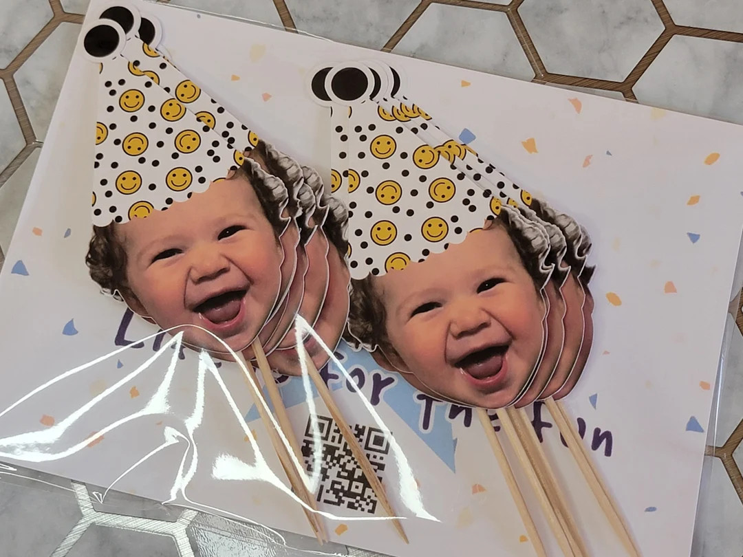 One Cool Dude Birthday Happy Dude Face Cupcake Toppers First - Etsy | Etsy (US)