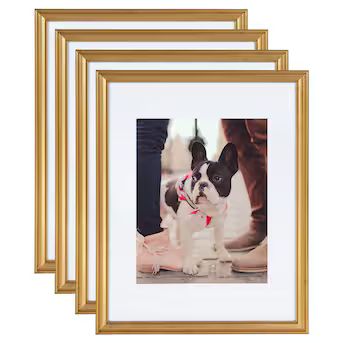 Kate and Laurel Gold Plastic Picture Frame (11-in x 14-in) | Lowe's