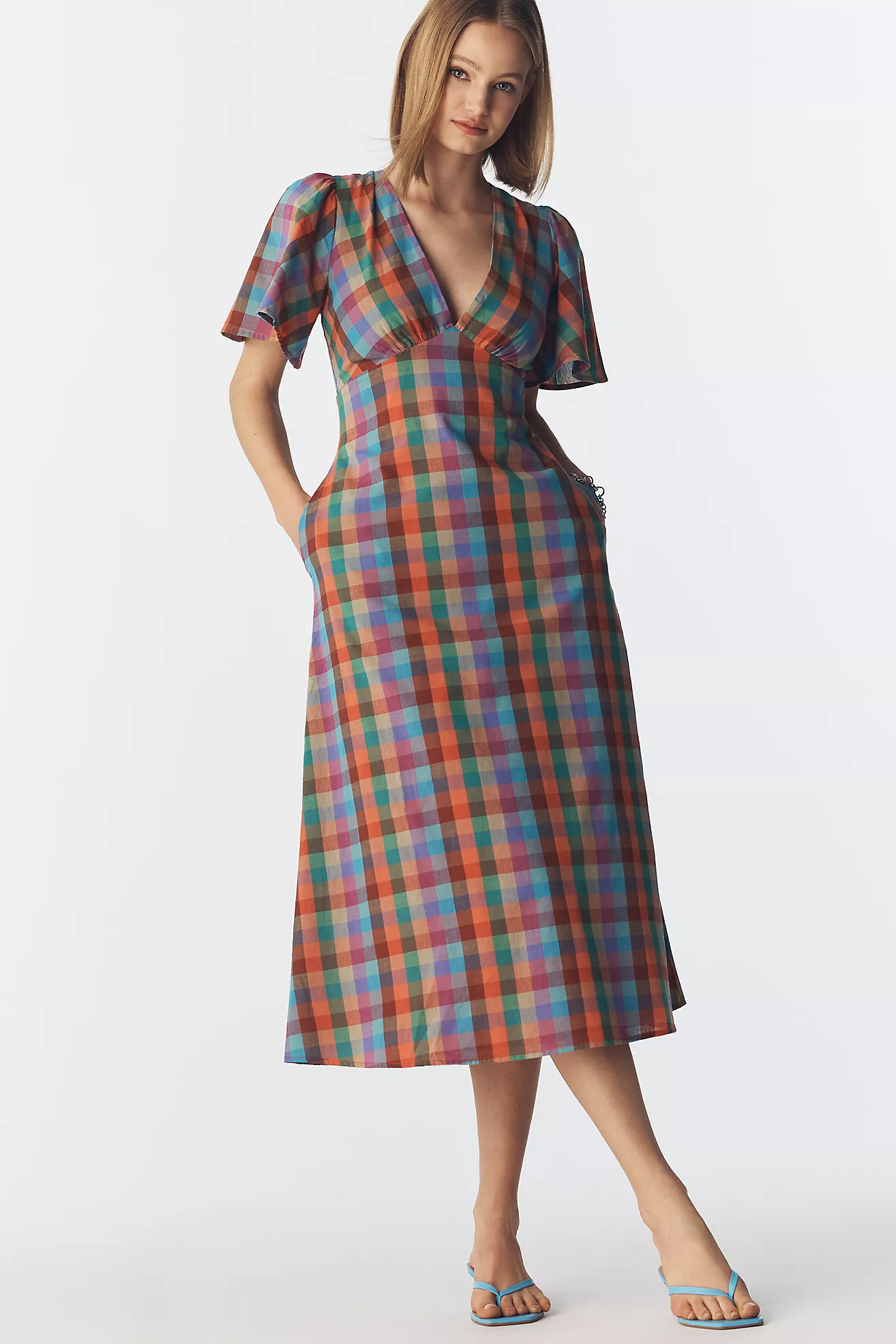 Lisa Says Gah Grace V-Neck Short-Sleeve Dress | Anthropologie (US)