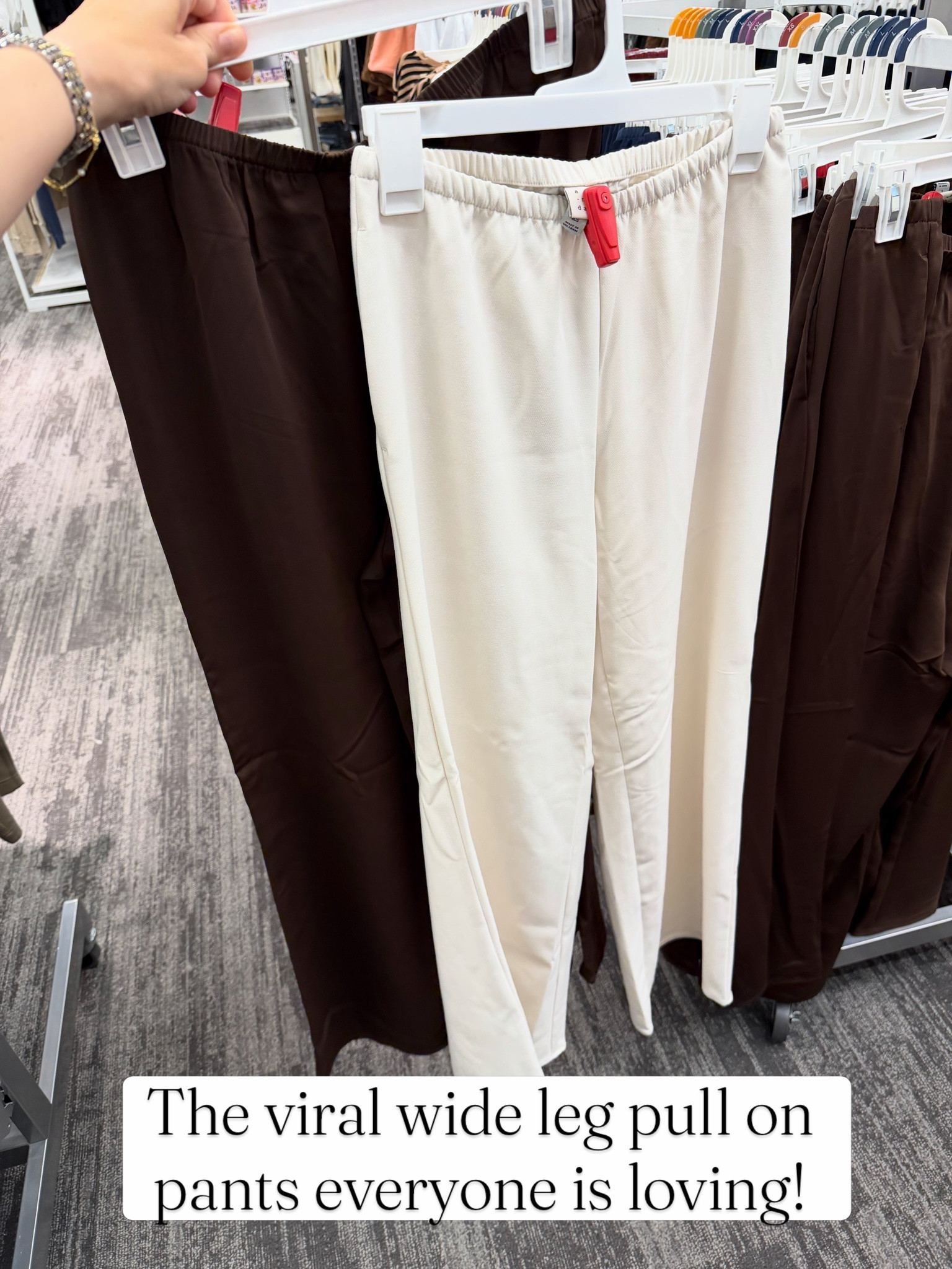 Target wide leg pants, lightweight, these have been compared to popular style by Aritzia. #targetstyle