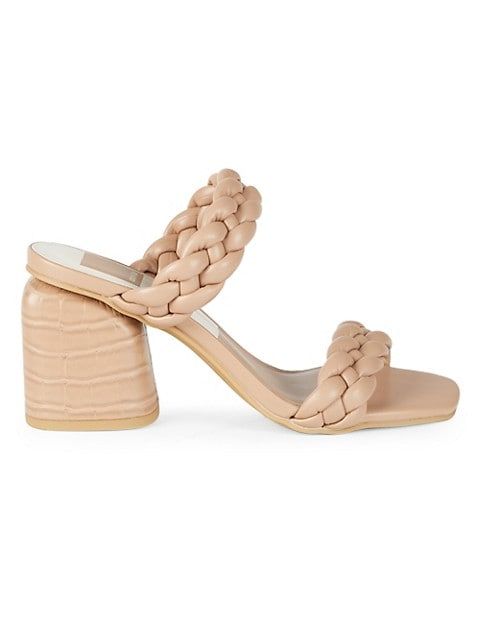 Dolce Vita Ninia Woven-Strap Block-Heel Sandals on SALE | Saks OFF 5TH | Saks Fifth Avenue OFF 5TH