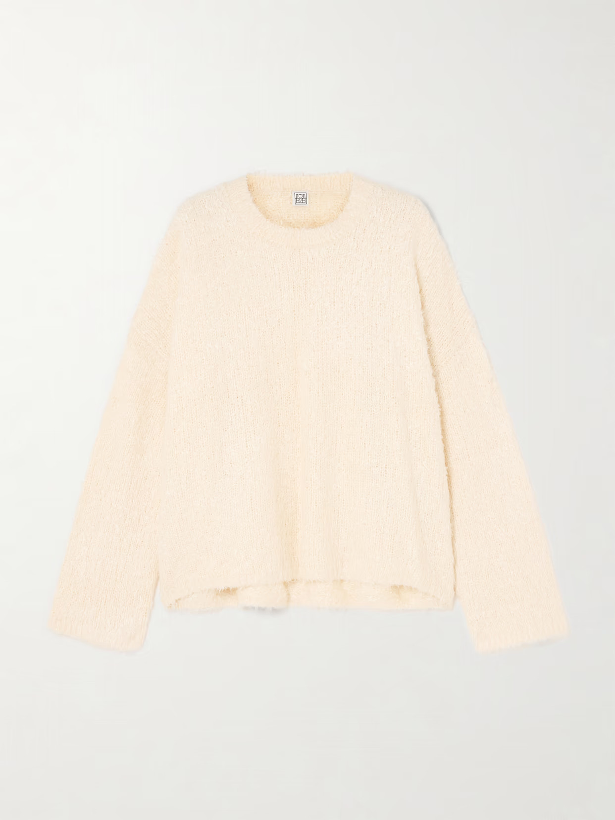 TOTEME - Silk-bouclé Sweater - Cream | NET-A-PORTER (US)