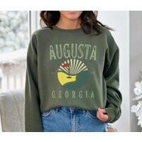 Augusta Georgia Golf Club Sweatshirt, Peach State Sweater, Distressed Retro Style Golfing Shirt, Golfer Crewneck, Lover Gift | Etsy (US)