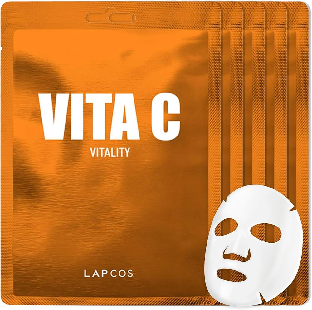LAPCOS Vita C Sheet Mask, Daily Face Mask with Vitamin C to Renew Skin, Korean Beauty Favorite, 5... | Amazon (CA)
