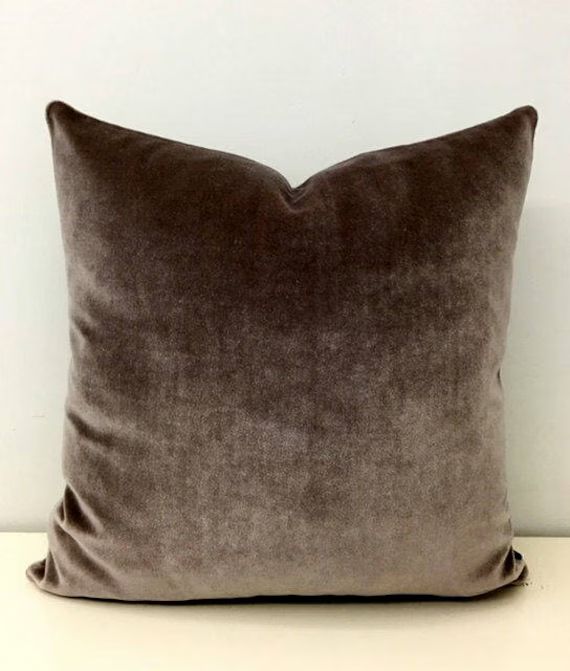 Light Brown Cotton Velvet Throw Pillows Velvet Pillow Cover | Etsy | Etsy (US)