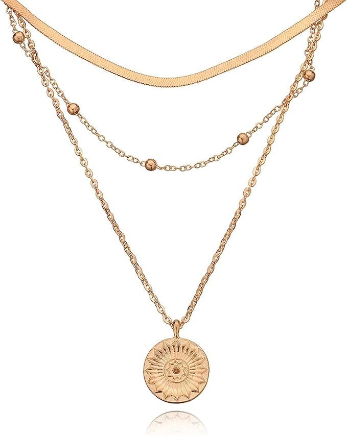 Stella in Bloom multichain gold necklace - Jewlery - Layered gold jewelry for women - Gold plated... | Amazon (US)