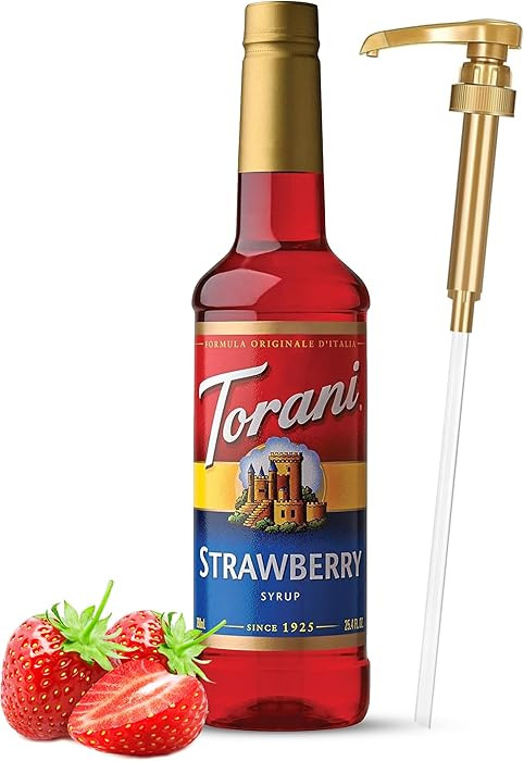 Jimoco® Syrup Pump Dispenser + Torani® Strawberry Syrup, 25.4 oz - Coffee Syrup Pump & Flavorin... | Amazon (US)