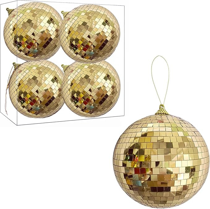 4Pcs Christmas Balls Ornaments for Xmas Tree - Shatterproof Christmas Ball Xmas Tree Decorations ... | Amazon (US)