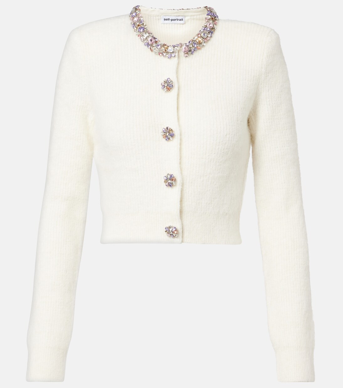 Embellished ribbed-knit cardigan | Mytheresa (DACH)