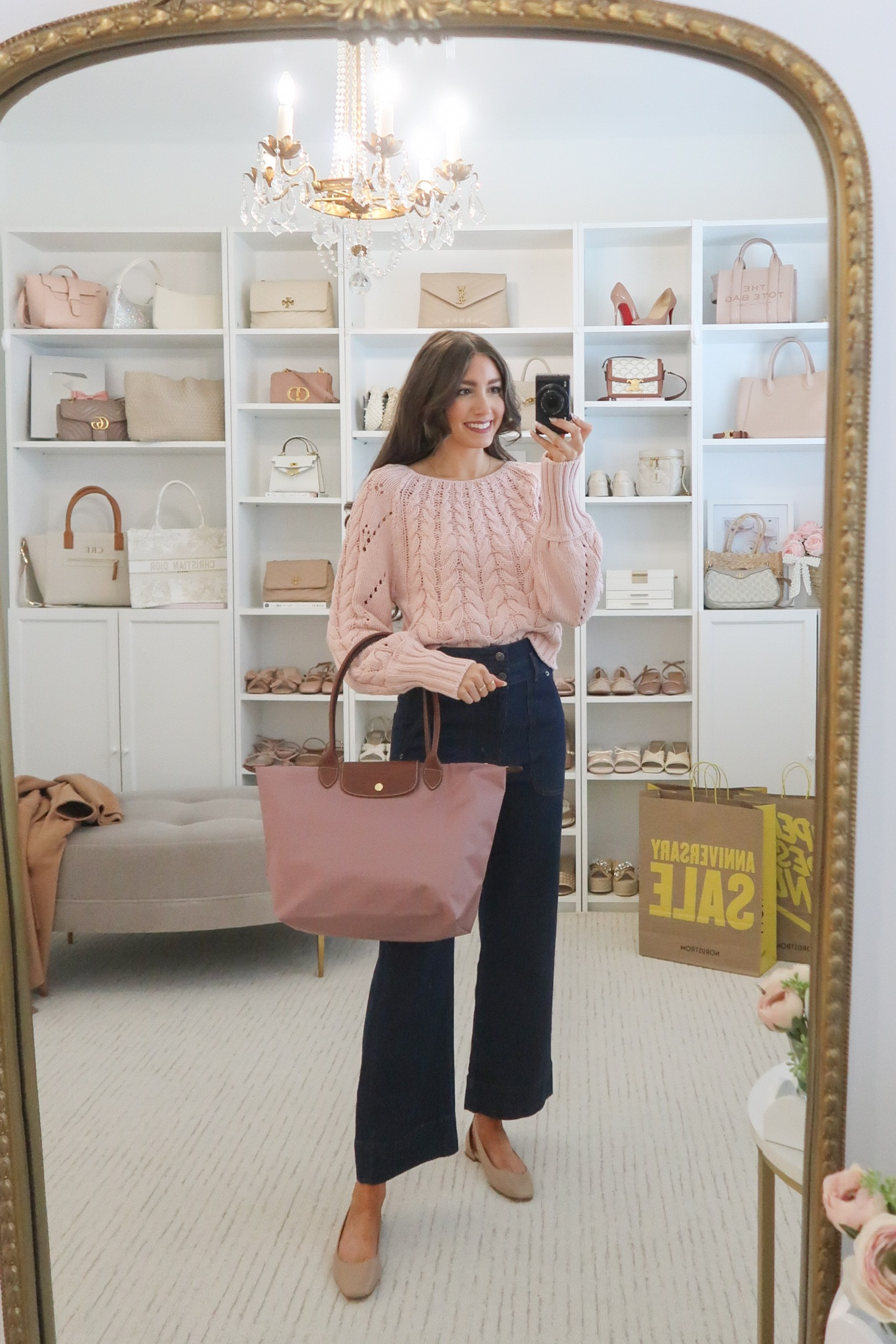 Nordstrom anniversary sale outfit! Love this free people sweater and Vernonica Beard jeans (size up). Longchamp tote

#LTKxNSale #LTKSaleAlert #LTKSummerSales