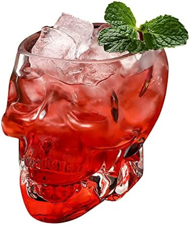  NKADKNS Funny skull glass Wine Glass ，Drinking Glass，Gift, Engraved Design,Large Glasses,vodka spir | Amazon (US)