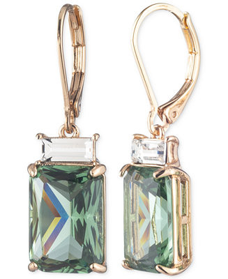 Gold-Tone Stone Drop Earrings | Macy's
