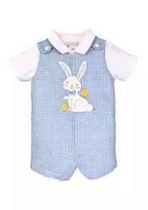 Baby Boys Bunny Appliqué Sunsuit | Belk