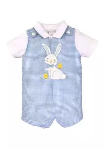 Baby Boys Bunny Appliqué Sunsuit | Belk