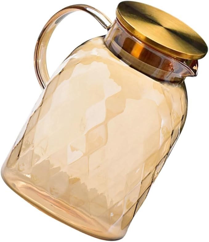 IMIKEYA Cold Water Juice Kettle 1800ml Glass Beverage Kettle Elegant Design for Tea Milk Juice | Amazon (US)