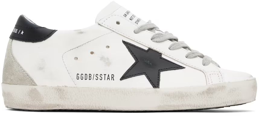 SSENSE Exclusive White & Black Super-Star Classic Sneakers | SSENSE