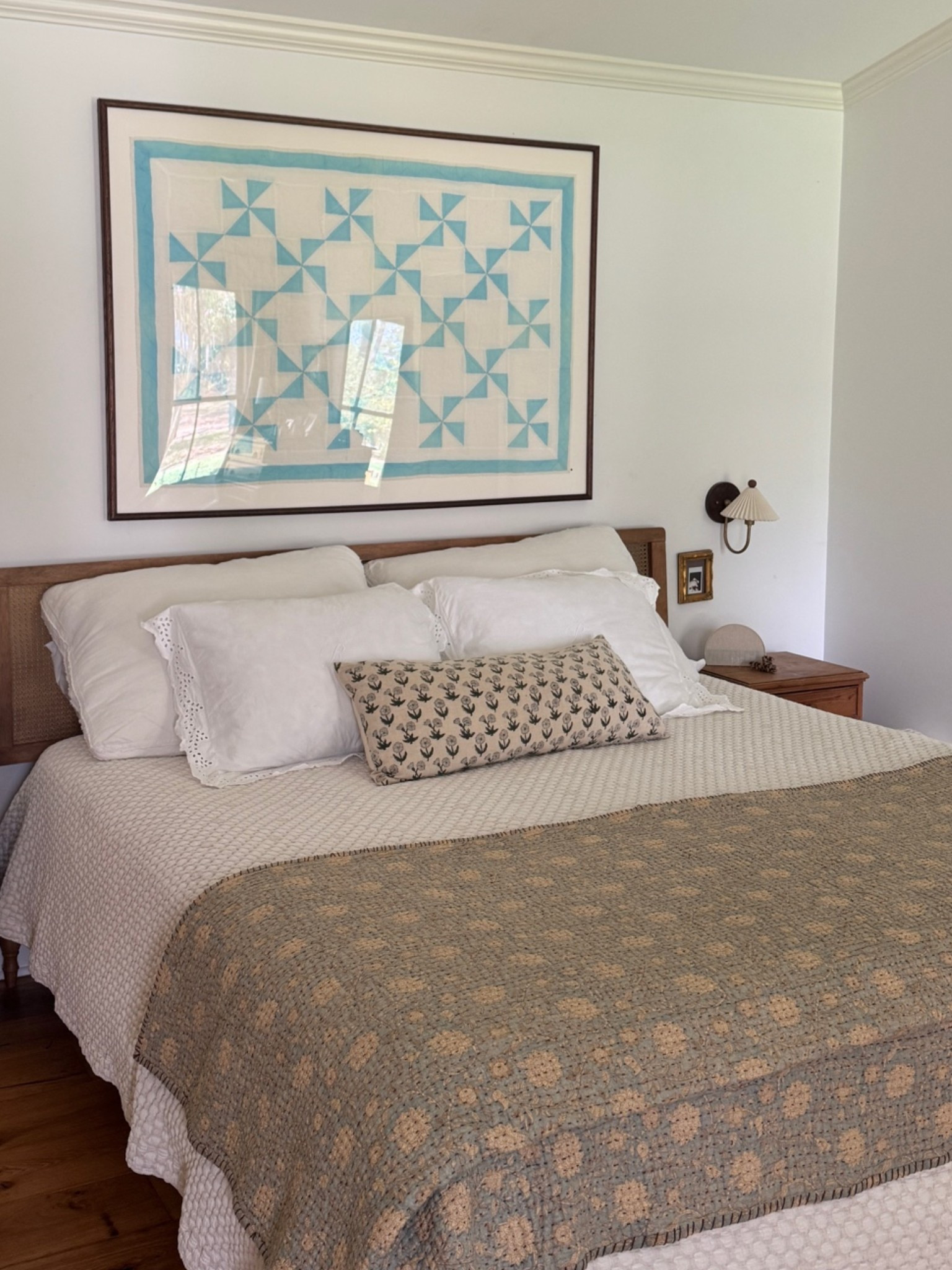 Switched up our bedding set-up to some cotton things because I was getting so hot at night! Been sleeping so much better. Went with The Company Store and Annie Selke. Will add a heavier duvet to the bottom of the bed for the winter months!