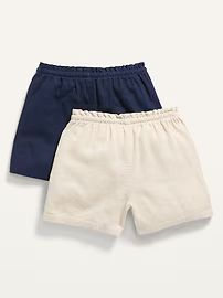 Linen-Blend Pull-On Shorts 2-Pack for Toddler Girls | Old Navy (US)