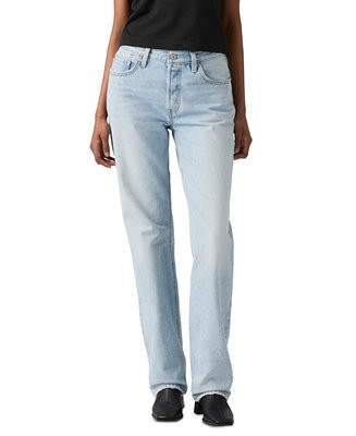 Premium Women's 501 90's Mid-Rise Straight-Fit Jeans 30" | Macy's