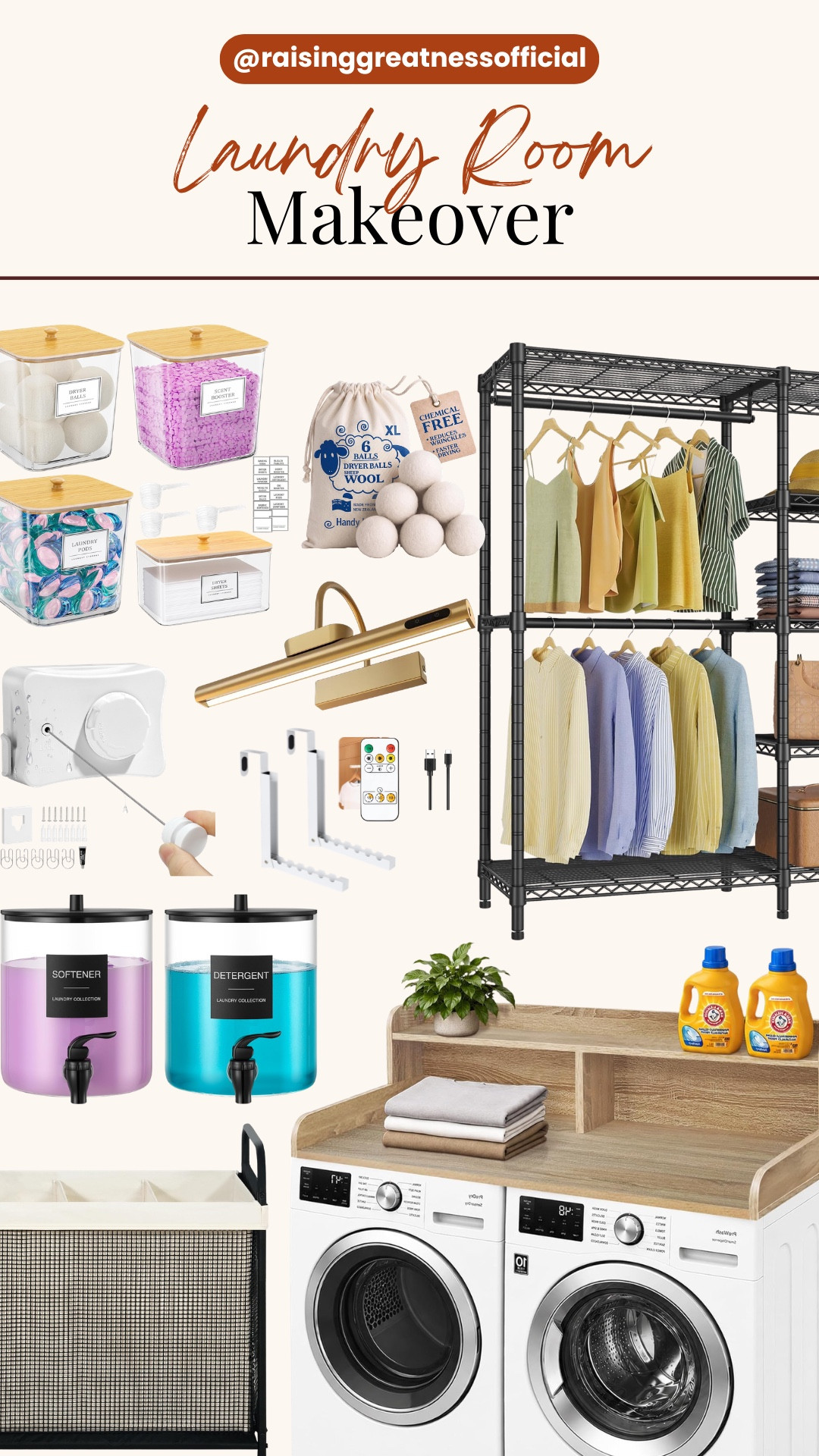 Hey ~ Hey Sunshines ☀️ Laundry may never truly be "fun," but having a space that's organized, functional, and beautiful definitely makes it a little more enjoyable. 💛

From storage solutions to everyday laundry essentials, these finds can help transform your laundry room into a space that actually works for your family. Because when our home functions well, it helps everything else flow a little easier too.

Sometimes the smallest home updates make the biggest difference.

#LaundryRoom #HomeOrganization #LaundryRoomMakeover #OrganizationIdeas #HomeDecor #AmazonHome #RaisingGreatness #MomLife #HomeInspiration #LaundryDay

#LTKSaleAlert #LTKHome