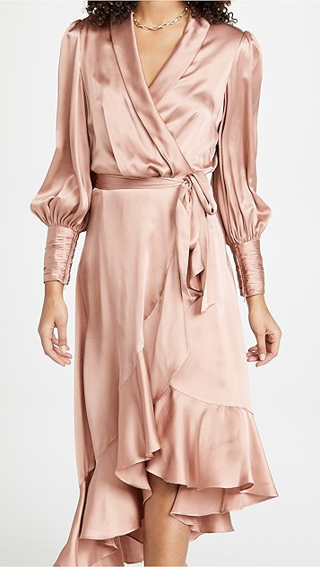 Silk Wrap Midi Dress | Shopbop
