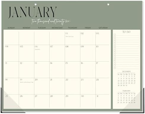 Guasslee Desk Calendar 2026-2027, 18-Month School Year Desk/Wall Calendar, 2026 Jan-2027 Jun., 14... | Amazon (US)