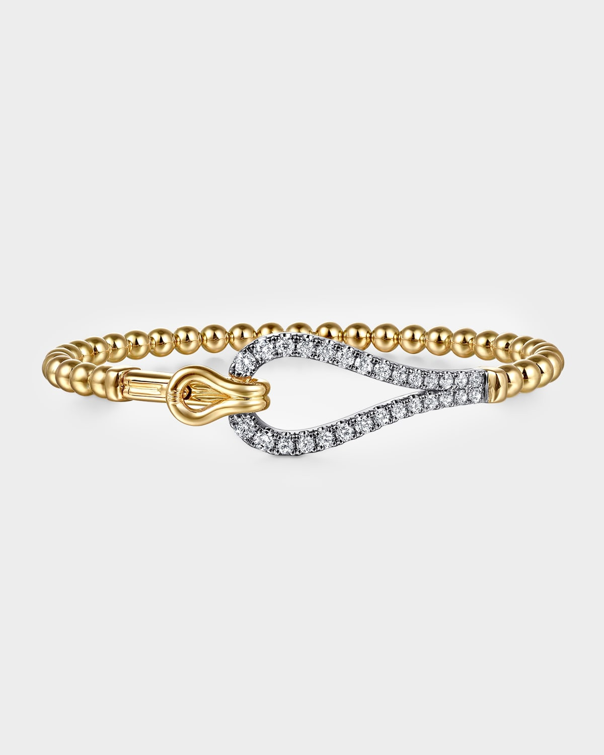 14K White and Yellow Gold Diamond Loop Bujukan Bangle | Neiman Marcus