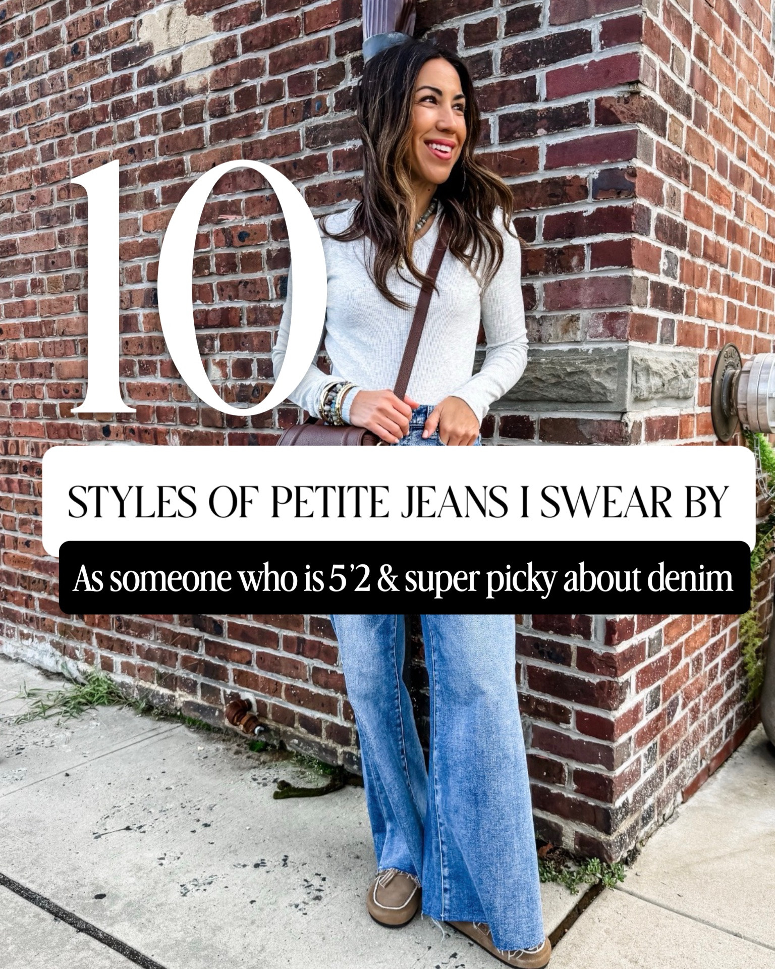 At 5’2, jeans are forever a struggle. I rounded up my top 10 styles of jeans that fit petites. Wide leg jeans, barrel jeans, baggy jeans, straight leg jeans, raw hem, and I hit all price points. Picky when it comes to denim, but these are ones I will never purge. Also take note that some of these are on sale through today. 

Social Threads code FF20 thru 10/12. 

Risen jeans 25. Pistola 26. American eagle 0 short. Quince Palazzo jeans 25. Quince straight leg 25 short. Abercrombie 25 short. Spanx small petite. Sneakers size down half. All other shoes, TTS. Tops small. Vests small.