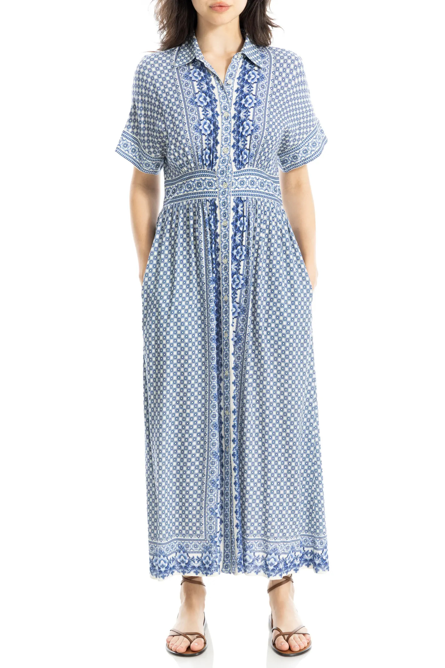 Short Sleeve Maxi Shirtdress (Women) | Nordstromrack | Nordstrom Rack